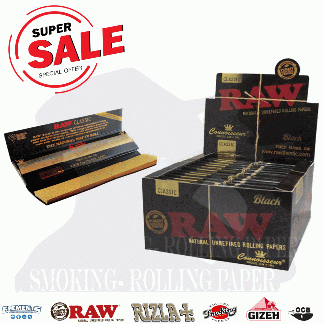 Cartine Raw Black Connoisseur Lunghe King Size Slim Filtri Di Carta