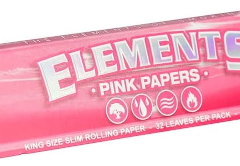 Cartine Elements Rosa Lunghe Pink King Size Slim Zuccherine