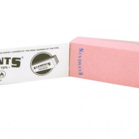 ELEMENTS PINK FILTRE TIPS FILTRI IN CARTA Rosa Slim Perforated 50 Blocchetti