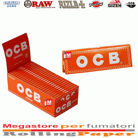 Cartine OCB Arancioni Corte Orange Singole Da 50 Libretti