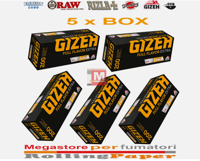 Tubetti Gizeh Full Flavor Extra King Size Extra long Filter Τubes 200er