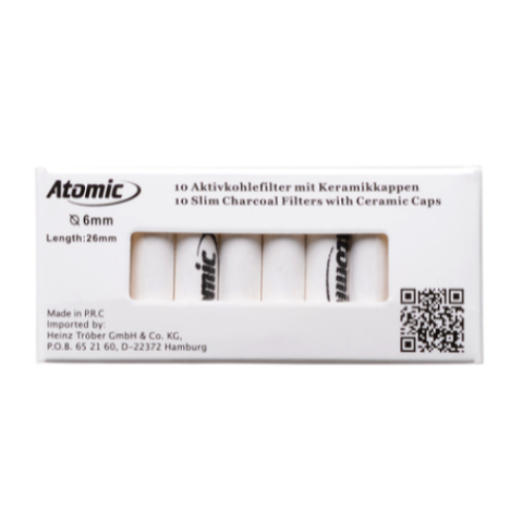 ATOMIC FILTRI AI CARBONI ATTIVI DIAMETRO SLIM 6mm -